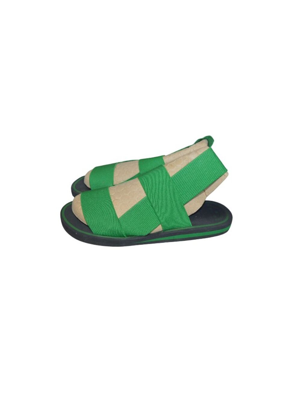 American Star Green Strappy Sandals Women's Size 6.5 Vintage Retro Summer Casual